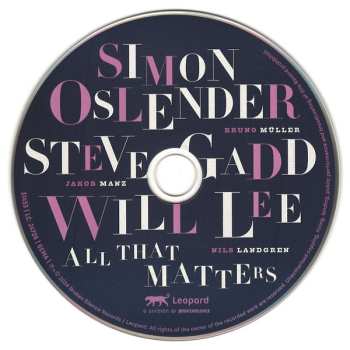 CD Will Lee: All That Matters 645872