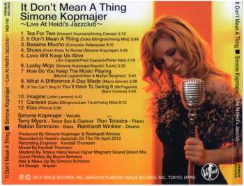 CD Simone Kopmajer: It Don't Mean A Thing - Live At Heidi’s Jazzclub 644336