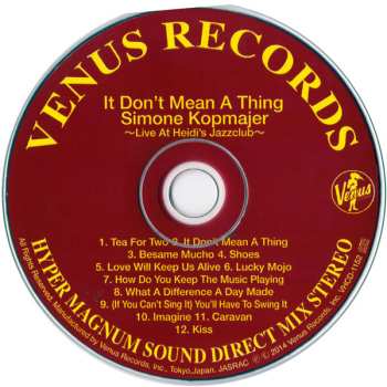 CD Simone Kopmajer: It Don't Mean A Thing - Live At Heidi’s Jazzclub 644336