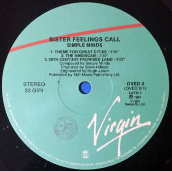 LP Simple Minds: Sister Feelings Call 656293