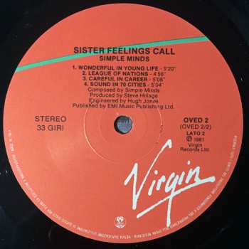 LP Simple Minds: Sister Feelings Call 656293