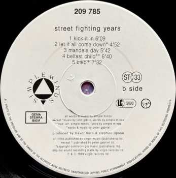 LP Simple Minds: Street Fighting Years 648740