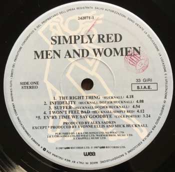 LP Simply Red: Men And Women 656299