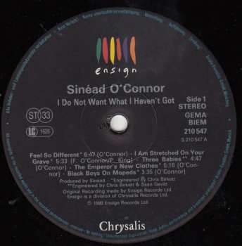 LP Sinéad O'Connor: I Do Not Want What I Haven't Got 188199