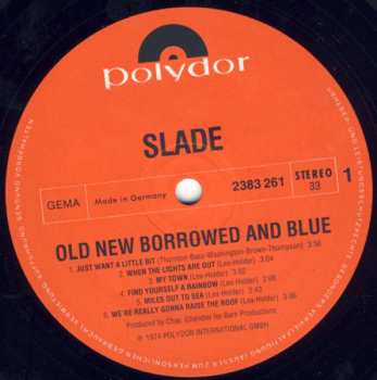 LP Slade: Old New Borrowed And Blue 625442