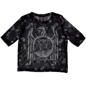 Merch Slayer: Slayer Ladies Crop Top: Mono Eagle (mesh) (large) L