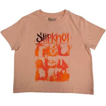 Merch Slipknot: Dámské Crop Top The End So Far Faces Grid