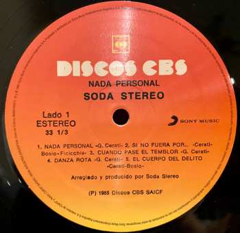 LP Soda Stereo: Nada Personal 405083