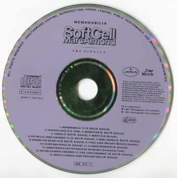 CD Soft Cell: Memorabilia - The Singles 616235