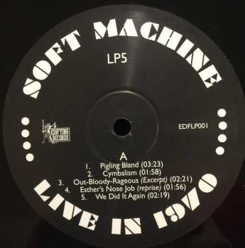 5LP Soft Machine: Live In 1970 DLX | LTD | NUM 61226