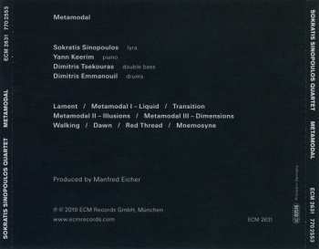 CD Sokratis Sinopoulos Quartet: Metamodal 191340