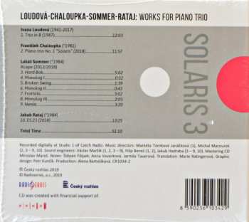 CD Solaris 3: Loudová-Chaloupka-Sommer-Rataj: Works for Piano Trio 54819