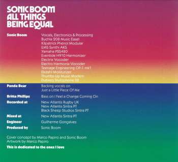 CD Sonic Boom: All Things Being Equal 101996