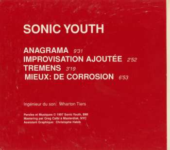 CD Sonic Youth: Anagrama 593020