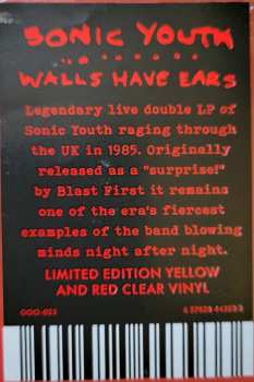 2LP Sonic Youth: Walls Have Ears CLR | LTD 601515