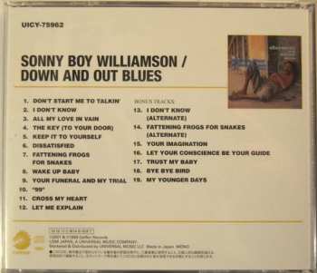 CD Sonny Boy Williamson: Down And Out Blues LTD 569062