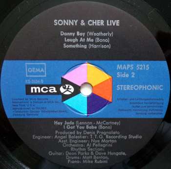 LP Sonny & Cher: Sonny & Cher Live 641180