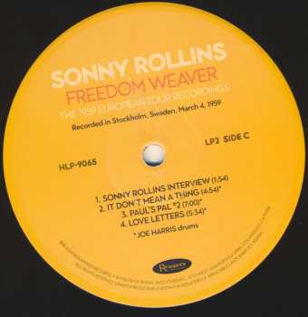 4LP/Box Set Sonny Rollins: Freedom Weaver (The 1959 European Tour Recordings) LTD | NUM 626990