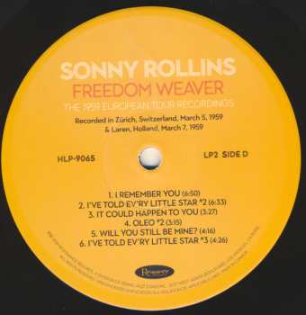 4LP/Box Set Sonny Rollins: Freedom Weaver (The 1959 European Tour Recordings) LTD | NUM 626990