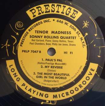 LP Sonny Rollins Quartet: Tenor Madness LTD 445958