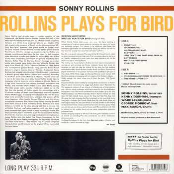 LP Sonny Rollins Quintet: Rollins Plays For Bird LTD 555175