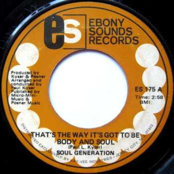 Album Soul Generation: That's The Way It's Got To Be Body And Soul