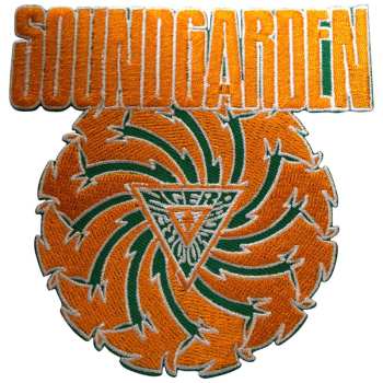 Merch Soundgarden: Woven Patch Badmotorfinger Orange On Green