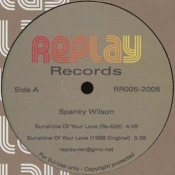 LP Spanky Wilson: Sunshine Of Your Love / Sitting On The Dock Of The Bay LTD 609299