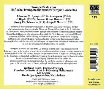 CD Johannes Matthias Sperger: Trompette De Cour = Trompeten Konzerte = Trumpet Concertos 571839