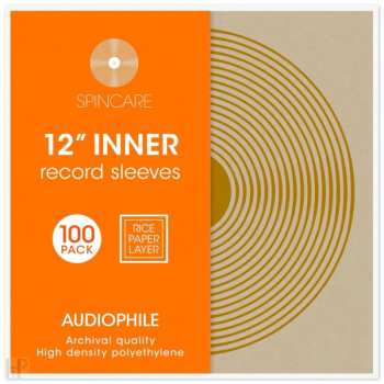 Audiotechnika Spincare Audiophile 12 Inch Inner Vinyl Record Sleeves