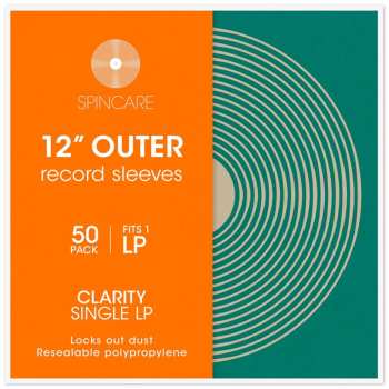 Audiotechnika Spincare Clarity 12 Inch Single Lp Resealable Outer Record Sleeves