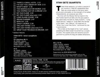 CD Stan Getz: Stan Getz Quartets 175256