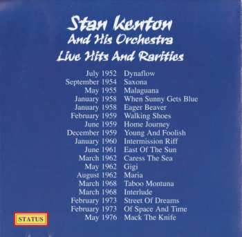 CD Stan Kenton And His Orchestra: Live Hits And Rarities 548028