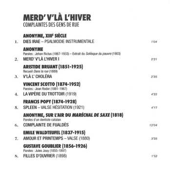 CD Stéphanie d'Oustrac: Merd' V'Là L'Hiver – Complaintes Des Gens De Rue 586868