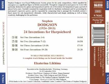 CD Stephen Dodgson: 24 Inventions For Harpsichord 259436