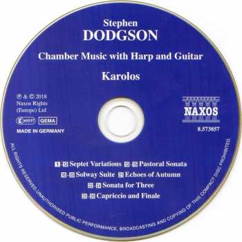 CD Stephen Dodgson: Chamber Music With Harp And Guitar 231910