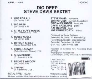 CD Steve Davis Sextet: Dig Deep 571944