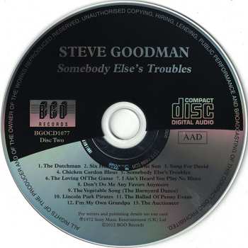 2CD Steve Goodman: Steve Goodman / Somebody Else's Troubles 606625