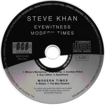 2CD Steve Khan: Eyewitness / Modern Times / Casa Loco 473148