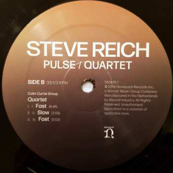 LP Steve Reich: Pulse / Quartet 607054