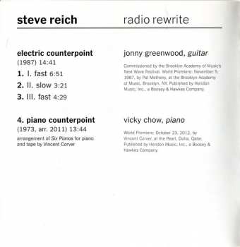 CD Steve Reich: Radio Rewrite 29298