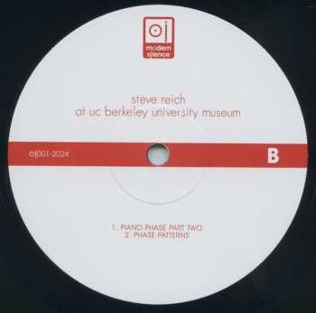 LP Steve Reich: Steve Reich At UC Berkeley University Museum 11.7.1970 LTD 578441