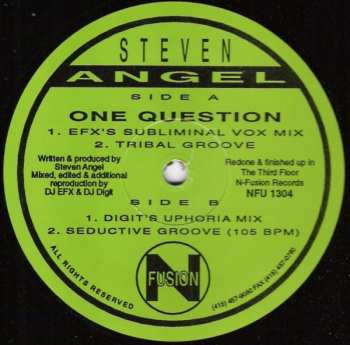 Steven Angel: One Question