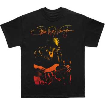 Merch Stevie Ray Vaughan & Double Trouble: Stevie Ray Vaughan Unisex T-shirt: Signature (small) S