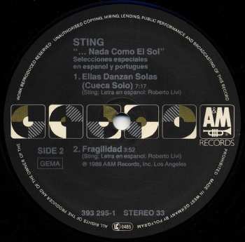 LP Sting: ...Nada Como El Sol (Selecciones Especiales En Espanol Y Portugues) 648720