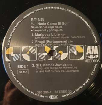 LP Sting: ...Nada Como El Sol (Selecciones Especiales En Espanol Y Portugues) 651172