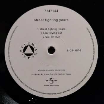 2LP Simple Minds: Street Fighting Years 34806