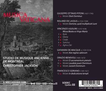 CD Studio de Musique Ancienne de Montréal: Musica Vaticana 659690