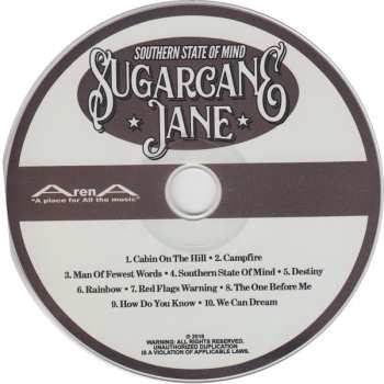 CD Sugarcane Jane: Southern State Of Mind 436656