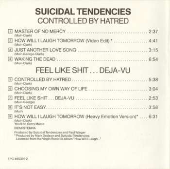 CD Suicidal Tendencies: Controlled By Hatred / Feel Like Shit...Deja-Vu 7950